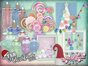 Sims 4 — TSR Christmas 2021 Colorful Christmas Deco by ArwenKaboom — Colorful Christmas clutter made for the TSR