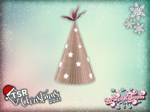 Sims 4 — TSR Christmas 2021 Trees - Flat Christmas Tree 7 Small by ArwenKaboom — Base game flat Christmas tree made for