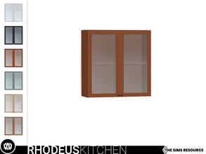 Sims 4 — Rhodeus Cabinet with Glass by wondymoon — - Rhodeus Kitchen - Cabinet with Glass - Wondymoon|TSR -