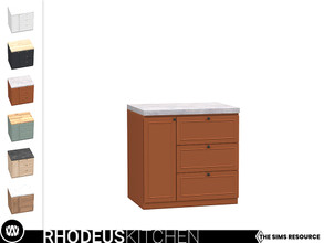 Sims 4 — Rhodeus Counter I by wondymoon — - Rhodeus Kitchen - Counter I - Wondymoon|TSR - Creations'2021