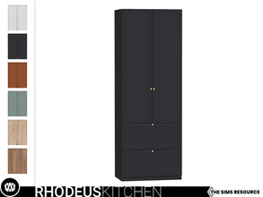 Sims 4 — Rhodeus Tall Cabinet by wondymoon — - Rhodeus Kitchen - Tall Cabinet - Wondymoon|TSR - Creations'2021