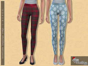 Sims 4 — TSR Christmas 2021 - Snowflake Leggings. by Pipco — Cozy leggings in 20 colors. 5 patterns and 15 solids Base