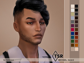 Sims 4 — Beard Michael by soloriya — Beard (stubble) in 24 colors. Male only. Ages from teen to elder. HQ compatible.