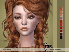 Sims 4 — Freckles Donna by soloriya — Freckles with moles in 10 colors. Ages from teen to elder, all genders. Category -