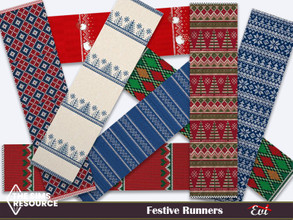 Sims 4 — Festive Runners by evi — Festive colours on warm runners