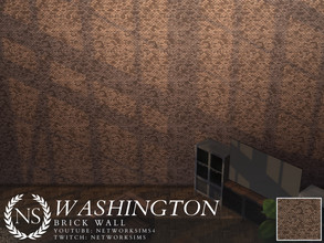 Sims 4 — Washington Brick Wall by networksims — A wall with a small brick pattern.