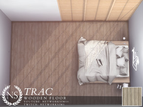 Sims 4 — Trac Wooden Floor by networksims — A rustic wooden plank floor.