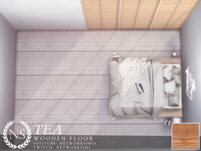 Sims 4 — Tea Wooden Floor by networksims — A large-plank wooden floor.