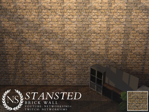 Sims 4 — Stansted Brick Wall by networksims — A rough brick wall.