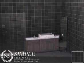 Sims 4 — Simple Tile Wall by networksims — A simple tile wall, in black and white.
