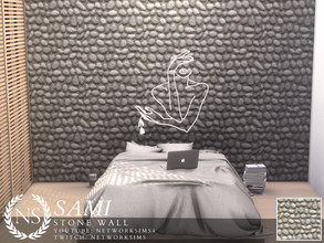 Sims 4 — Sami Stone Wall by networksims — A cobblestone wall.