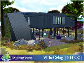 Sims 4 — Villa Grieg || NO CC || by Bozena — The house is located on an island in the city of Windenburg. The view from