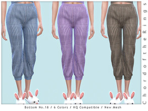 Sims 4 — Bottom No.18 by ChordoftheRings — ChordoftheRings Bottom No.18 - 6 Colors - New Mesh (All LODs) - All Texture