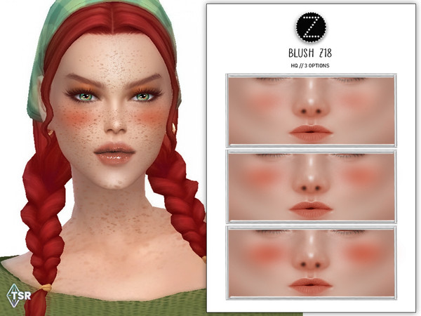 Sims 4 — BLUSH Z18 by ZENX — -Base Game -All Age -For Female -3 colors -Works with all of skins -Compatible with HQ mod