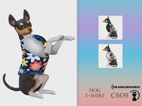 Sims 4 — Dog T-shirt C609 by turksimmer — 2 Swatches Compatible with HQ mod Works with all of skins Custom Thumbnail All