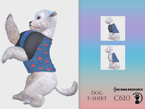 Sims 4 — Dog T-shirt C610 by turksimmer — 2 Swatches Compatible with HQ mod Works with all of skins Custom Thumbnail All
