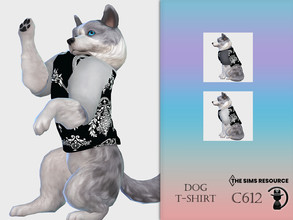 Sims 4 — Dog T-shirt C612 by turksimmer — 2 Swatches Compatible with HQ mod Works with all of skins Custom Thumbnail All