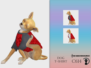 Sims 4 — Dog T-shirt C614 by turksimmer — 2 Swatches Compatible with HQ mod Works with all of skins Custom Thumbnail All