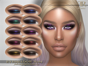 Sims 4 — Eyeshadow N194 by FashionRoyaltySims — Standalone Custom thumbnail 10 color options HQ texture Compatible with