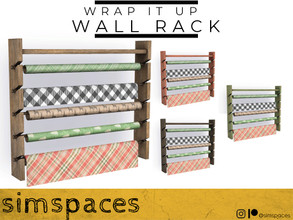 Sims 4 — TSR 2021 Christmas Collection - Wrap It Up - wall rack by simspaces — Part of the Wrap It Up collection: It's