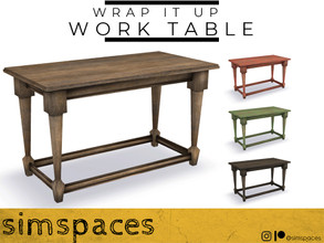 Sims 4 — TSR 2021 Christmas Collection - Wrap It Up - work table by simspaces — Part of the Wrap It Up collection: Work