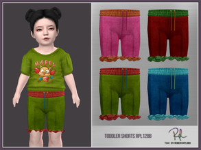 Sims 4 — Toddler Shorts for girls RPL128B by RobertaPLobo — :: Shorts RPL128B for Toddler Girl - TS4 :: 4 swatches ::