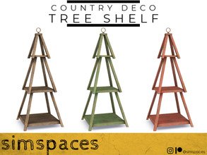 Sims 4 — TSR 2021 Christmas Collection - Country Deco - tree shelf by simspaces — Part of the Country Deco collection: