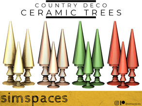 Sims 4 — TSR 2021 Christmas Collection - Country Deco - ceramic trees by simspaces — Part of the Country Deco collection: