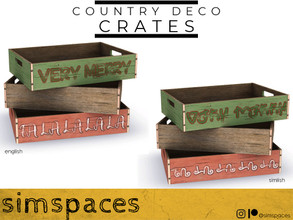 Sims 4 — TSR 2021 Christmas Collection - Country Deco - crates by simspaces — Part of the Country Deco collection: A