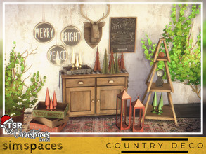 Sims 4 — TSR 2021 Christmas Collection - Country Deco by simspaces — Like a starter kit for your country holiday, the