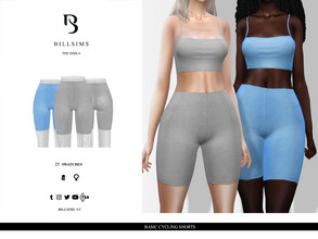 Sims 4 — Basic Cycling Shorts by Bill_Sims — These shorts feature a jersey fabric in a flattering fit! - Female,