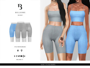 Sims 3 — Basic Cycling Shorts by Bill_Sims — These shorts feature a jersey fabric in a flattering fit! - Female, YA/Adult