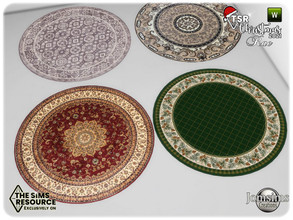 Sims 4 — TSR 2021 Christmas Collection country rae round rugs by jomsims — TSR 2021 Christmas Collection country rae