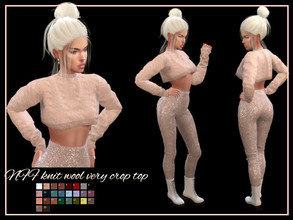 Sims 4 — NFF knit wool very crop  top by Nadiafabulousflow — Hi guys! This upload its a very crop knit wool top - New