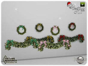 Sims 4 — TSR 2021 Christmas Collection  rae garland for fireplace by jomsims — TSR 2021 Christmas Collection rae garland