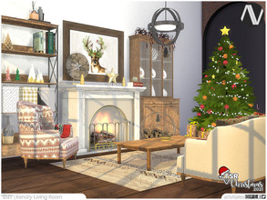Sims 4 — TSR Christmas 2021 | Kendry Living Room by ArtVitalex — Christmas Collection | All rights reserved | Belong to