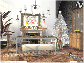 Sims 4 — TSR Christmas 2021 | Alegria Dining Room by ArtVitalex — Christmas Collection | All rights reserved | Belong to