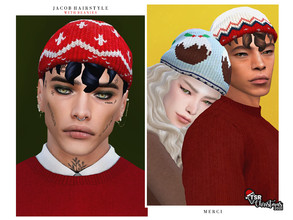 Sims 4 — TSR Christmas 2021 Jacob Hairstyle by -Merci- — I wish you happy and healthy Christmas and happy new year! Give