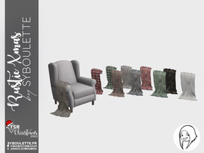 Sims 4 — RusticXmas - Blanket by Syboubou — This is a vblanket that fits the armchair from the same set with neutral