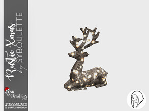 Sims 4 — RusticXmas - Twig Reindeer V1 by Syboubou — This is a cute illuminated reindeer to decorate your rustic