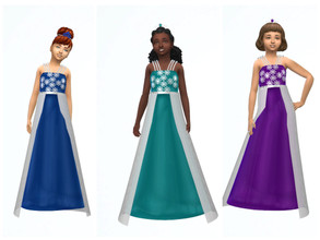Sims 4 — ErinAOK Girl's Dress 1130 by ErinAOK — Girl's Snowflake Dress 9 Swatches