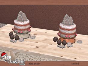 Sims 4 — TSR Christmas 2021. Bella Decor. Cake by soloriya — Decorative cake. Part of Bella Decor set. 2 color