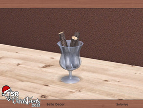 Sims 4 — TSR Christmas 2021. Bella Decor. Wood in Glass by soloriya — Wood in glass. Part of Bella Decor set. 1 color