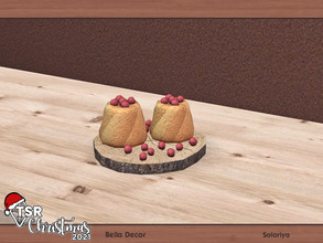 Sims 4 — TSR Christmas 2021. Bella Decor. Mini Cakes by soloriya — Two decorative mini cakes. Part of Bella Decor set. 1