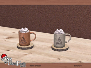 Sims 4 — TSR Christmas 2021. Bella Decor. Mug by soloriya — Decorative mug. Part of Bella Decor set. 2 color variations.