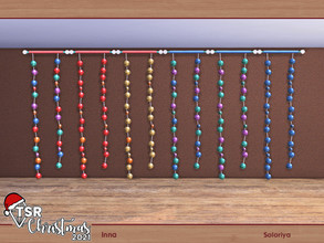 Sims 4 — TSR Christmas 2021. Inna. Curtain by soloriya — Curtain with Christmas ornament. Part of Inna set. 6 color