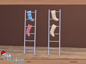 Sims 4 — TSR Christmas 2021. Inna. Ladder with Socks by soloriya — Ladder with socks. Part of Inna set. 2 color