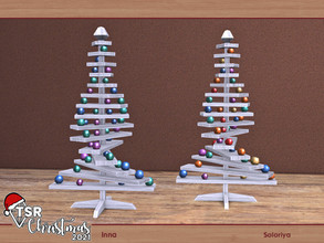 Sims 4 — TSR Christmas 2021. Inna. Christmas Tree by soloriya — Alternative wooden Christmas tree. Part of Inna set. 2