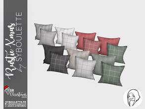 Sims 4 — RusticXmas - Pillows by Syboubou — This is a decor pillow that will fit the armchair froom this collection.