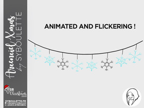 Sims 4 — Arcenciel Xmas - Snowflakes Garland by Syboubou — This is an animated flickering light for your winter holidays